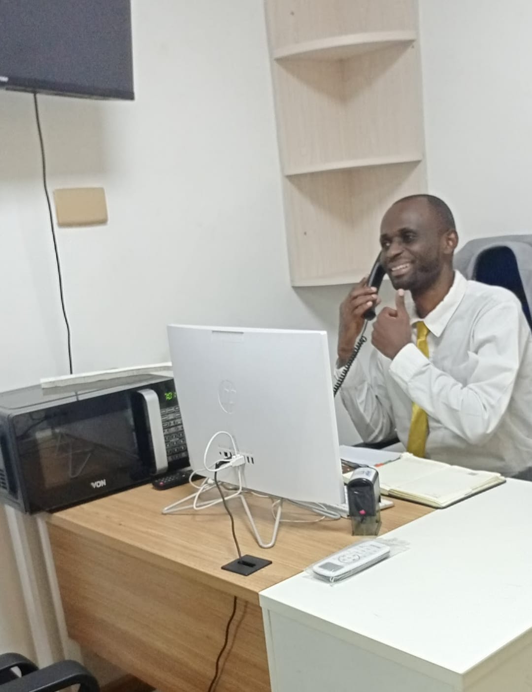 Founder making calls to Youth Enterprise Development Fund that were declined